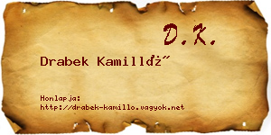 Drabek Kamilló névjegykártya